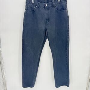 George Mens Regular Fit Relaxed Straight leg Black Denim Jeans Size 36